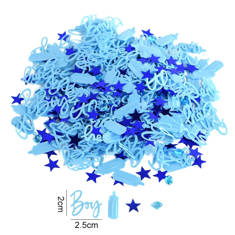 Blau & Pink Baby Shower Confetti